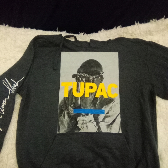 NWOT Unisex Official Tupac Hoodie Sweatshirt Sz Small - Picture 6 of 7